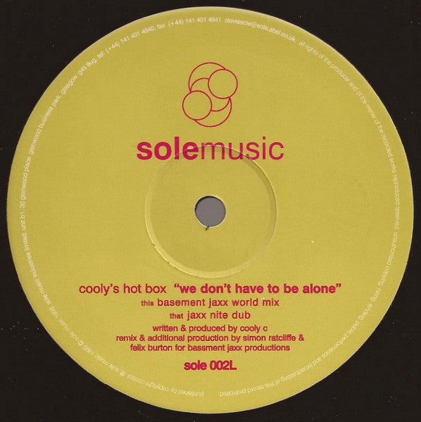 We Don't Have To Be Alone (Sole Music)